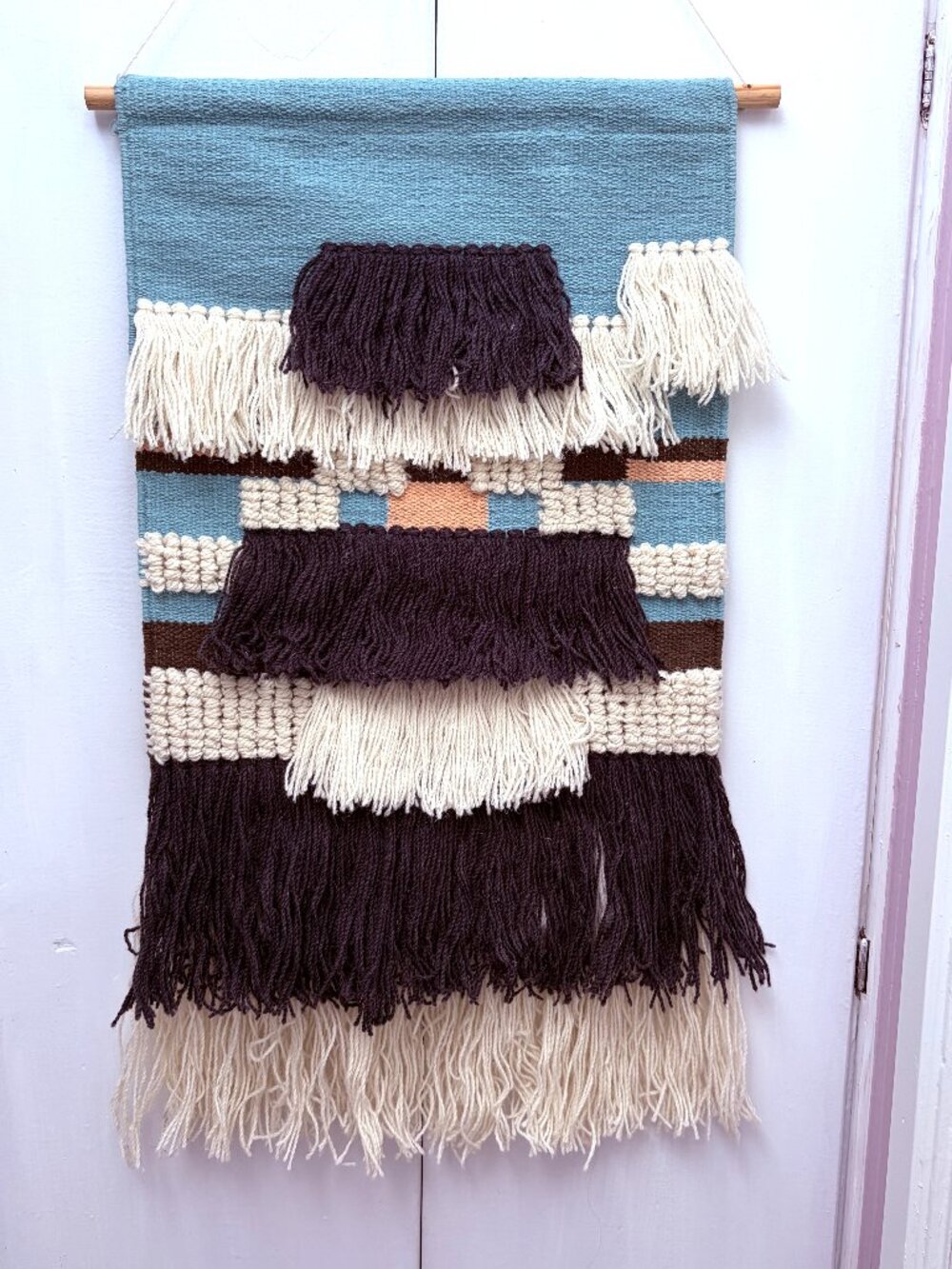 NWOT Handmade One-of-a-Kind Woven Wall Hanging Boho Textile Art